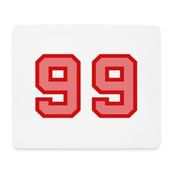 Cool Retro Retrostyle Numéro de maillot numéro de dos - Tapis de souris (format paysage) - blanc - Devant