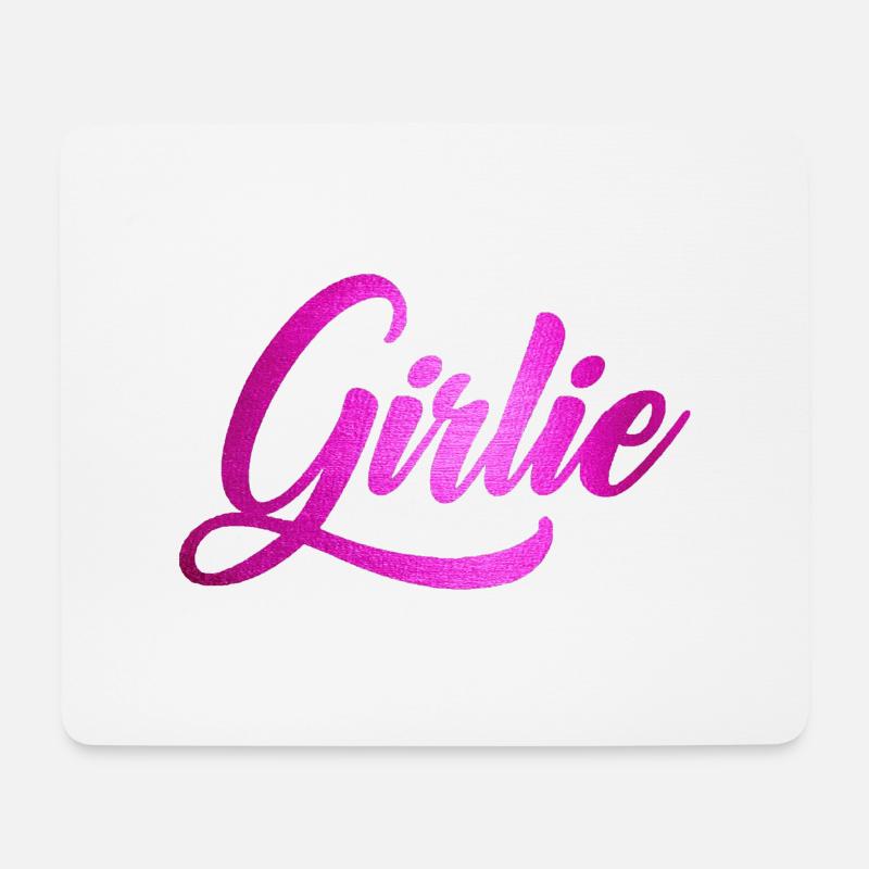 Girlie - Mousepad (Querformat) - Weiß