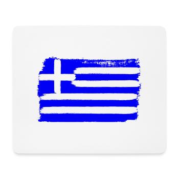 Griechenland Flagge used look - Mousepad (Querformat) - Weiß - Vorne