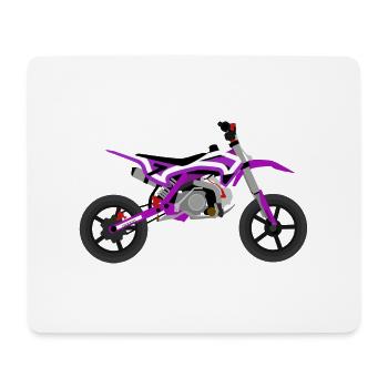 super Moto Violet Blanc - Tapis de souris (format paysage) - blanc - Devant