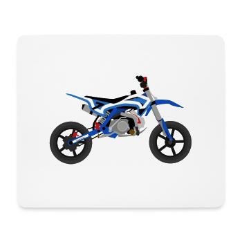super Moto Bleu Blanc - Tapis de souris (format paysage) - blanc - Devant