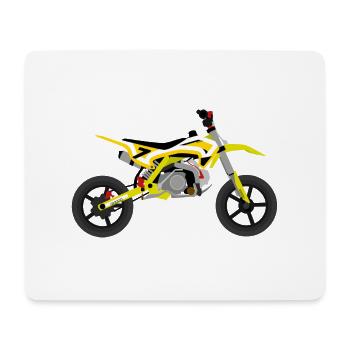 super Moto Jaune Blanc - Tapis de souris (format paysage) - blanc - Devant
