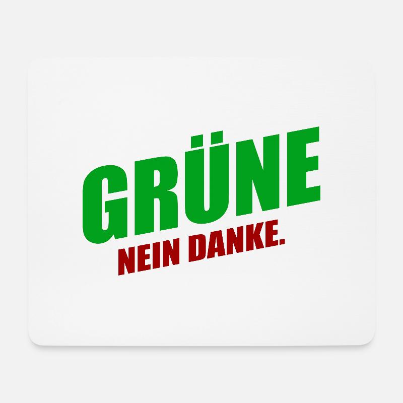 Grüne nein danke - Mousepad (Querformat) - Weiß