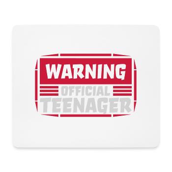warning official teenager Zitat - Mousepad (Querformat) - Weiß - Vorne