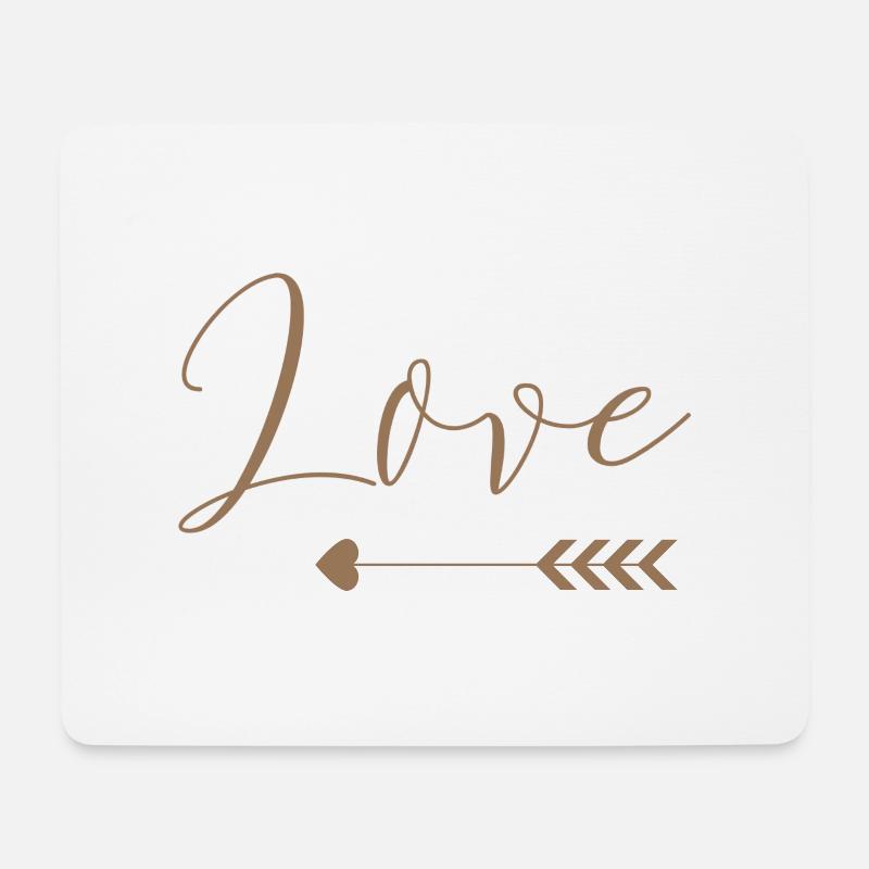 Love - Mousepad (Querformat) - Weiß