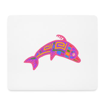 Inca culture, dolphin symbol - Mouse Pad (horizontal) - white - Front