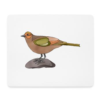 Oiseau - Tapis de souris (format paysage) - blanc - Devant
