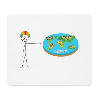 Flacherde / Flatearth - Mousepad (Querformat) - Weiß - Vorne