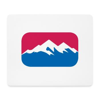 Berge Wandern Logo Schnee Alpen lustiges Geschenk - Mousepad (Querformat) - Weiß - Vorne