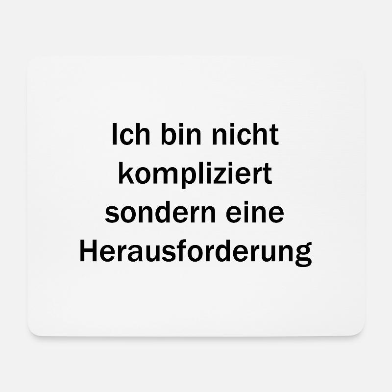 Ich bin nicht kompliziert - Mousepad (Querformat) - Weiß