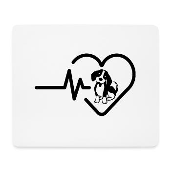 Chien - Tapis de souris (format paysage) - blanc - Devant