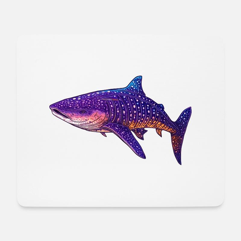 Ein farbenfroher Walhai ist ein prachtvolles Tier - Mousepad (Querformat) - Weiß