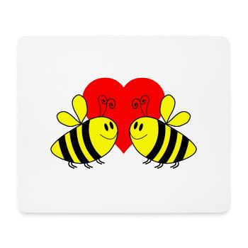 biene love 3 - Mousepad (Querformat) - Weiß - Vorne