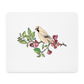 Oiseau - Tapis de souris (format paysage) - blanc - Devant
