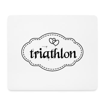 Triathlon Natation Bike Run Marathon - Tapis de souris (format paysage) - blanc - Devant