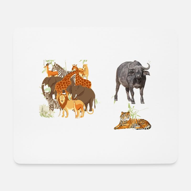 Giraffe - Mousepad (Querformat) - Weiß