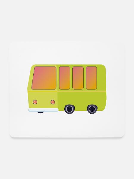 Der farbige Bus. - Mousepad (Querformat) - Weiß