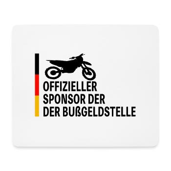 Motorcross Offizieller Sponsor der Bußgeldstelle - Mousepad (Querformat) - Weiß - Vorne