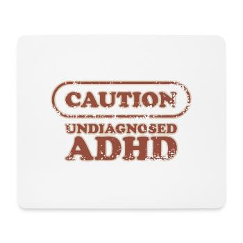 Attention, TDAH - Tapis de souris (format paysage) - blanc - Devant
