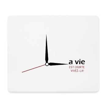 Das Leben ist kurz, lebe es - Mousepad (Querformat) - Weiß - Vorne