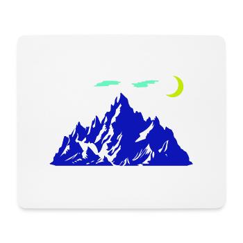 mountain halbmond - Mousepad (Querformat) - Weiß - Vorne