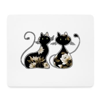 Chats - Tapis de souris (format paysage) - blanc - Devant
