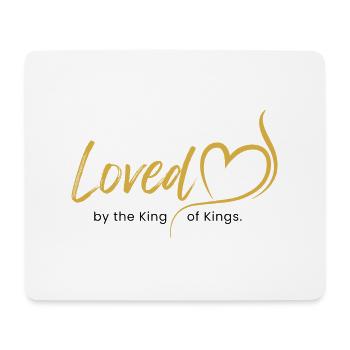 Loved by the King of Kings - Mousepad (Querformat) - Weiß - Vorne