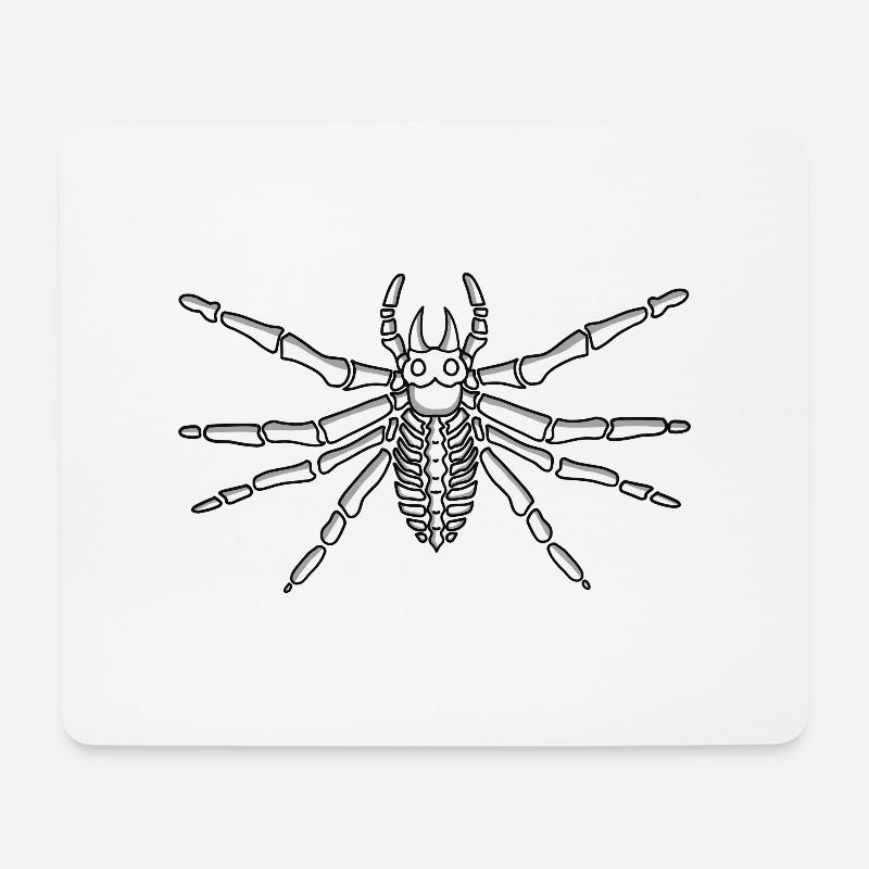 Spinne Halloween Skelett - Mousepad (Querformat) - Weiß