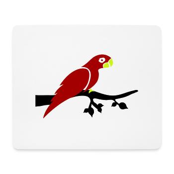 Parrot Branch - Mouse Pad (horizontal) - white - Front