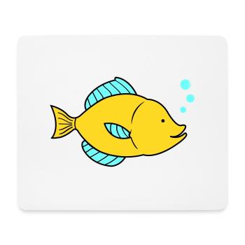 fisch comic - Mousepad (Querformat) - Weiß - Vorne
