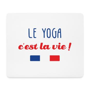 Le Yoga c'est la vie ! - Tapis de souris (format paysage) - blanc - Devant