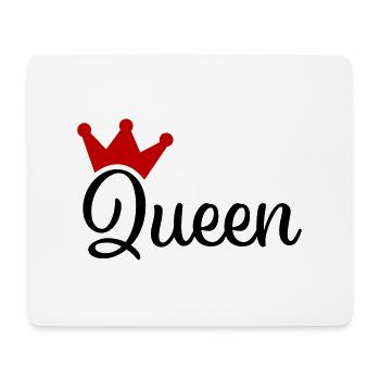 Queen with Crown - Mouse Pad (horizontal) - white - Front