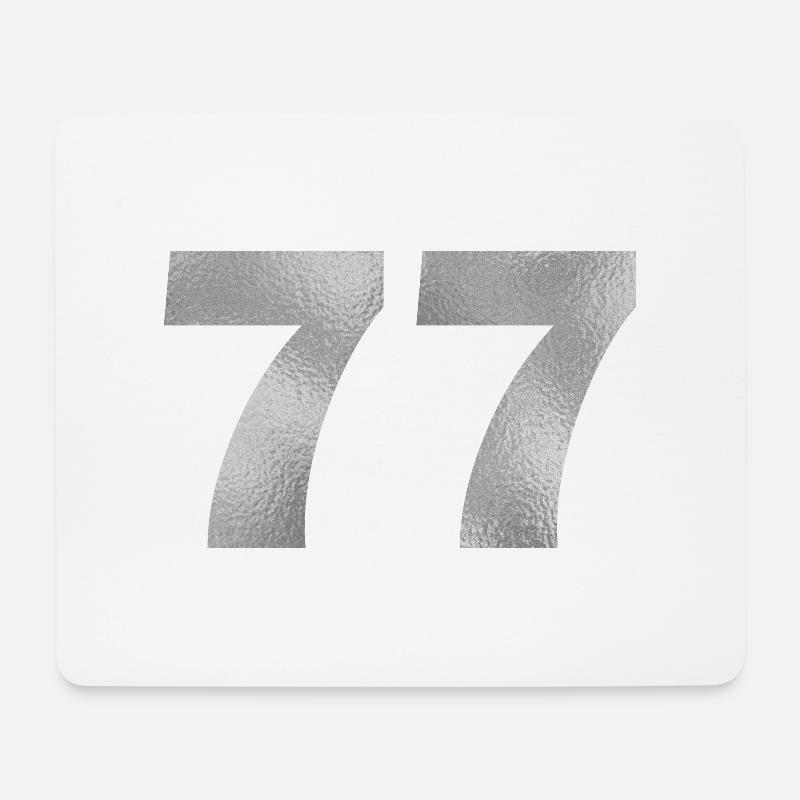 Geburtstag 77 Jahre - Mousepad (Querformat) - Weiß
