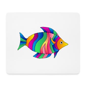 Fisch - Mousepad (Querformat) - Weiß - Vorne