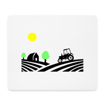 traktor farm - Mousepad (Querformat) - Weiß - Vorne
