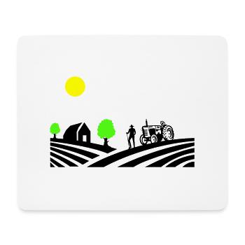 Ferme de tracteurs - Tapis de souris (format paysage) - blanc - Devant