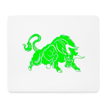 Bull Bull Head Head Logo Steak Beast Gym Horn - Mouse Pad (horizontal) - white - Front