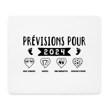 Prévisions pour 2024,future mama,futur papa,péres - Tapis de souris (format paysage) - blanc - Devant