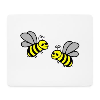 biene cool 2 - Mousepad (Querformat) - Weiß - Vorne