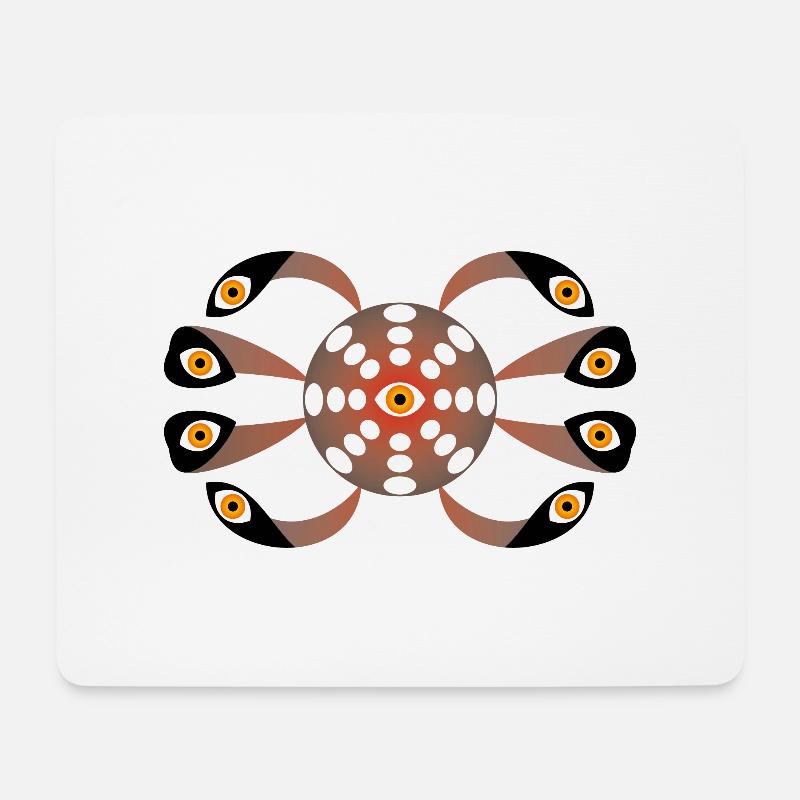 Yeux - Tapis de souris (format paysage) - blanc