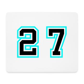 27 Number symbol - Mouse Pad (horizontal) - white - Front