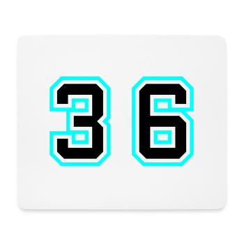 36 Number Symbol - Mouse Pad (horizontal) - white - Front