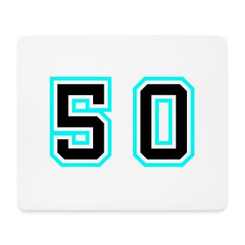 Symbole de 50 chiffres - Tapis de souris (format paysage) - blanc - Devant