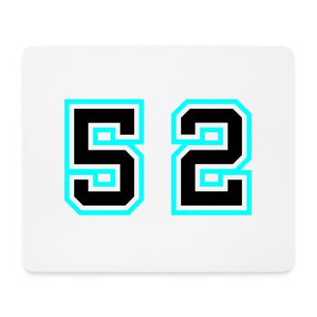 52 Number Symbol - Mouse Pad (horizontal) - white - Front