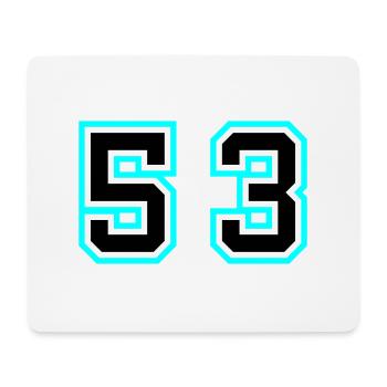 53 Number Symbol - Mouse Pad (horizontal) - white - Front