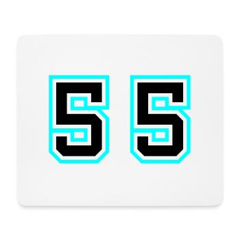 55 Zahl Symbol - Mousepad (Querformat) - Weiß - Vorne