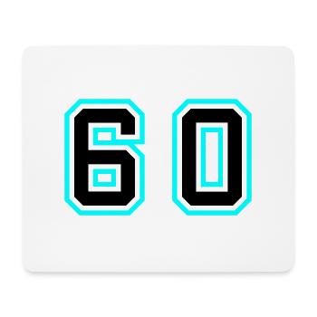 60 Number Symbol - Mouse Pad (horizontal) - white - Front