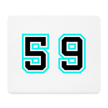 59 Zahl Symbol - Mousepad (Querformat) - Weiß - Vorne