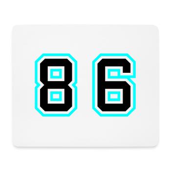 86 Number Symbol - Mouse Pad (horizontal) - white - Front