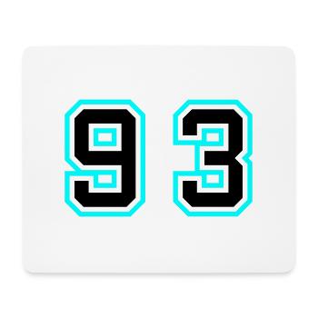 93 Number Symbol - Mouse Pad (horizontal) - white - Front
